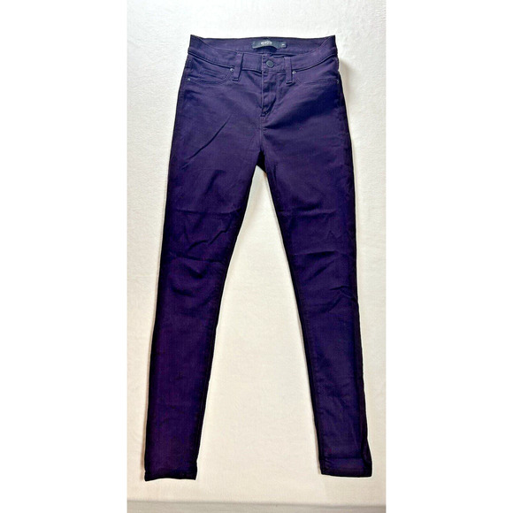 HUDSON Nico Midrise Skinny Purple Ombre Velvet Women's Ankle Pants Sz 24 - Picture 1 of 5